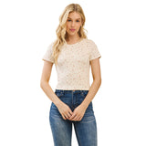 Short Sleeve Floral Crew - Denny's