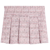 Tweed Pleated Mini Skirt
