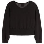 V-Neck Smocked Waist Top - Denny's