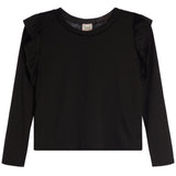 Long Sleeve Rib Ruffle Sleeve Top - Denny's
