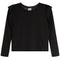 Long Sleeve Rib Ruffle Sleeve Top - Denny's