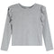 Long Sleeve Rib Ruffle Sleeve Top - Denny's