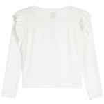 Long Sleeve Rib Ruffle Sleeve Top - Denny's