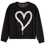 Brushed Splatter Heart French Terry Sweatshrt - Denny's