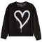Brushed Splatter Heart French Terry Sweatshrt - Denny's