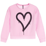 Brushed Splatter Heart French Terry Sweatshrt - Denny's