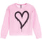 Brushed Splatter Heart French Terry Sweatshrt - Denny's