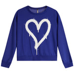 Brushed Splatter Heart French Terry Sweatshrt - Denny's