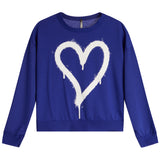 Brushed Splatter Heart French Terry Sweatshrt - Denny's