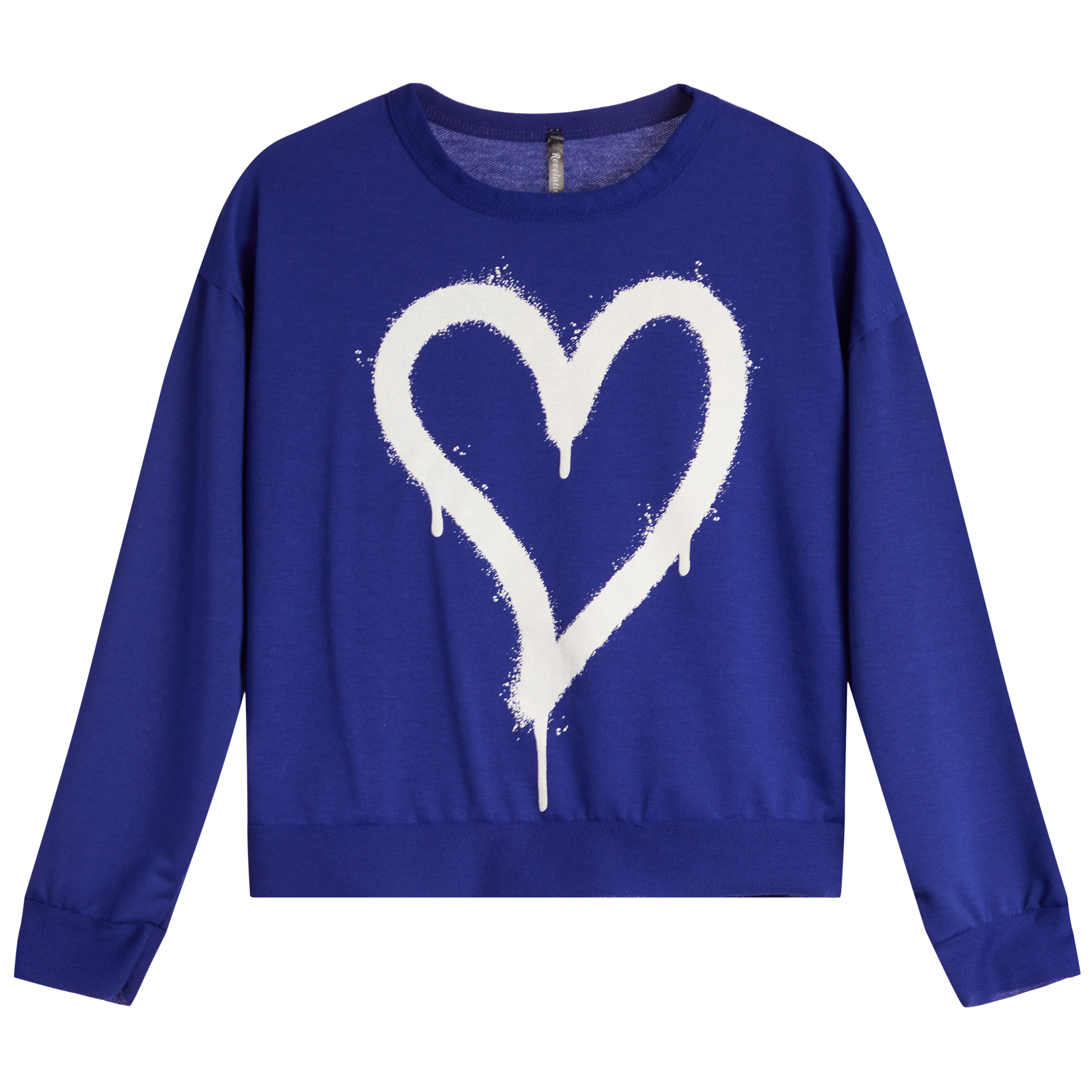 Brushed Splatter Heart French Terry Sweatshrt - Denny's