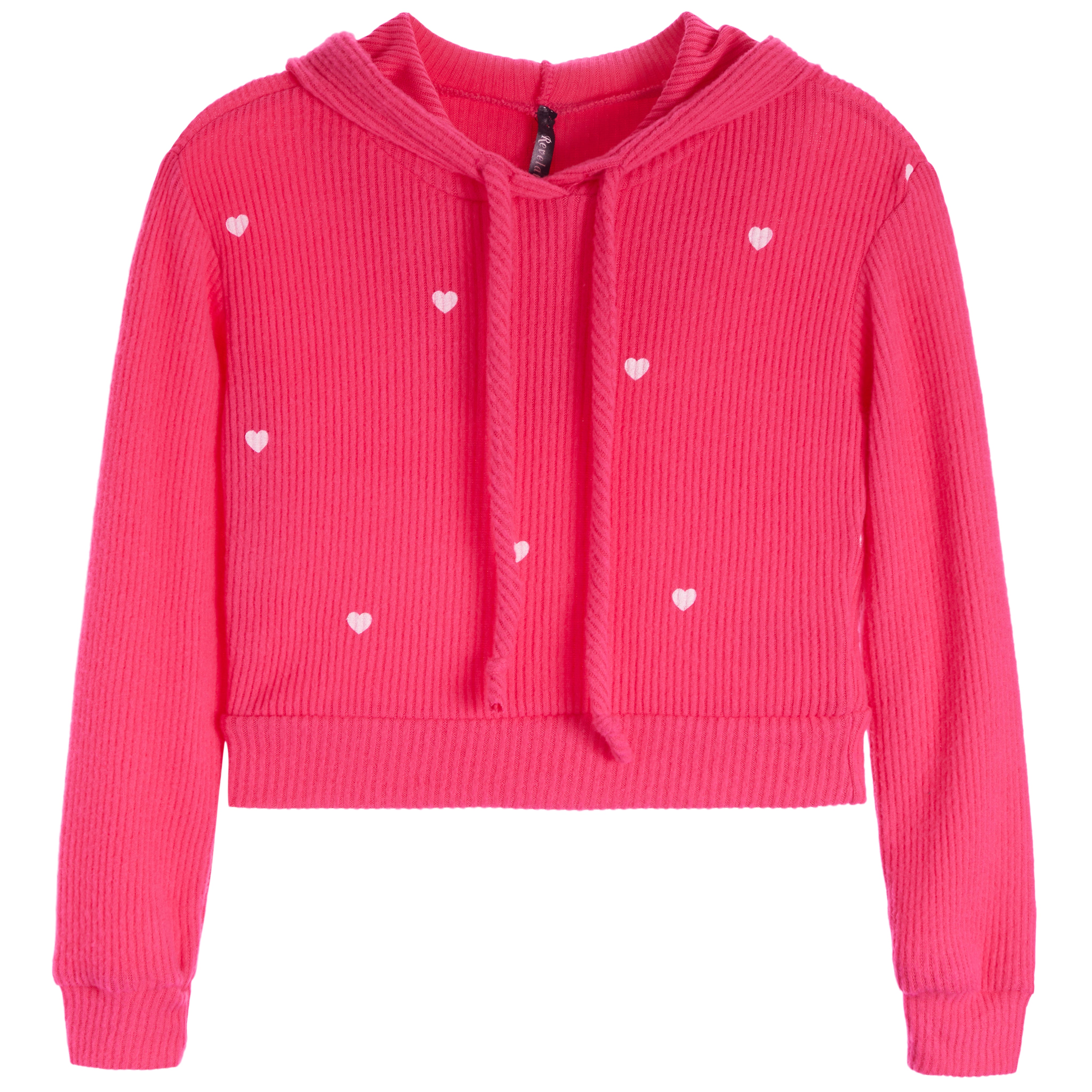 All Over Hearts Hacci Hoodie - Denny's