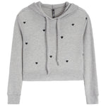 All Over Hearts Hacci Hoodie - Denny's