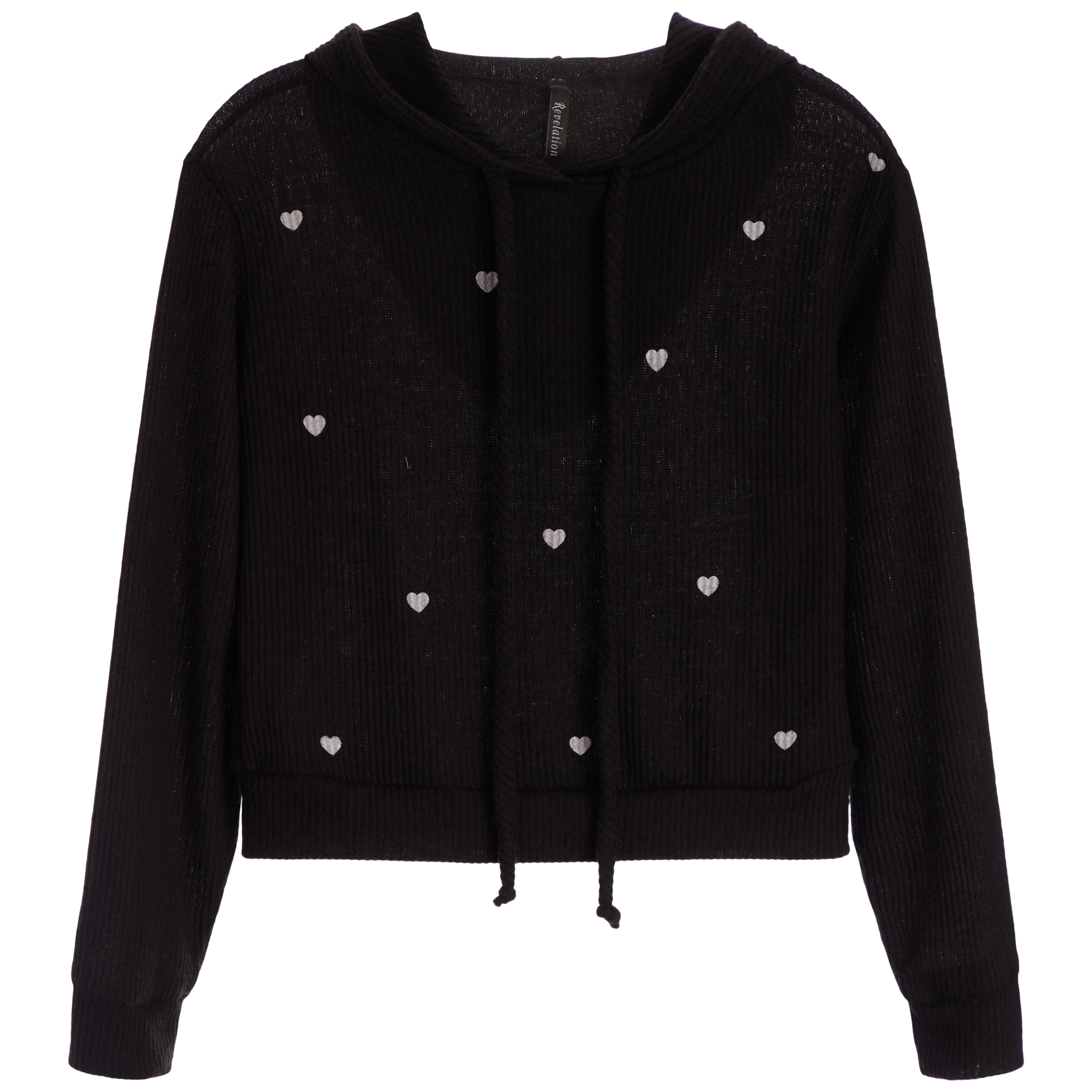 All Over Hearts Hacci Hoodie - Denny's