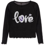 Love Lettuce Edge Ribbed Top - Denny's