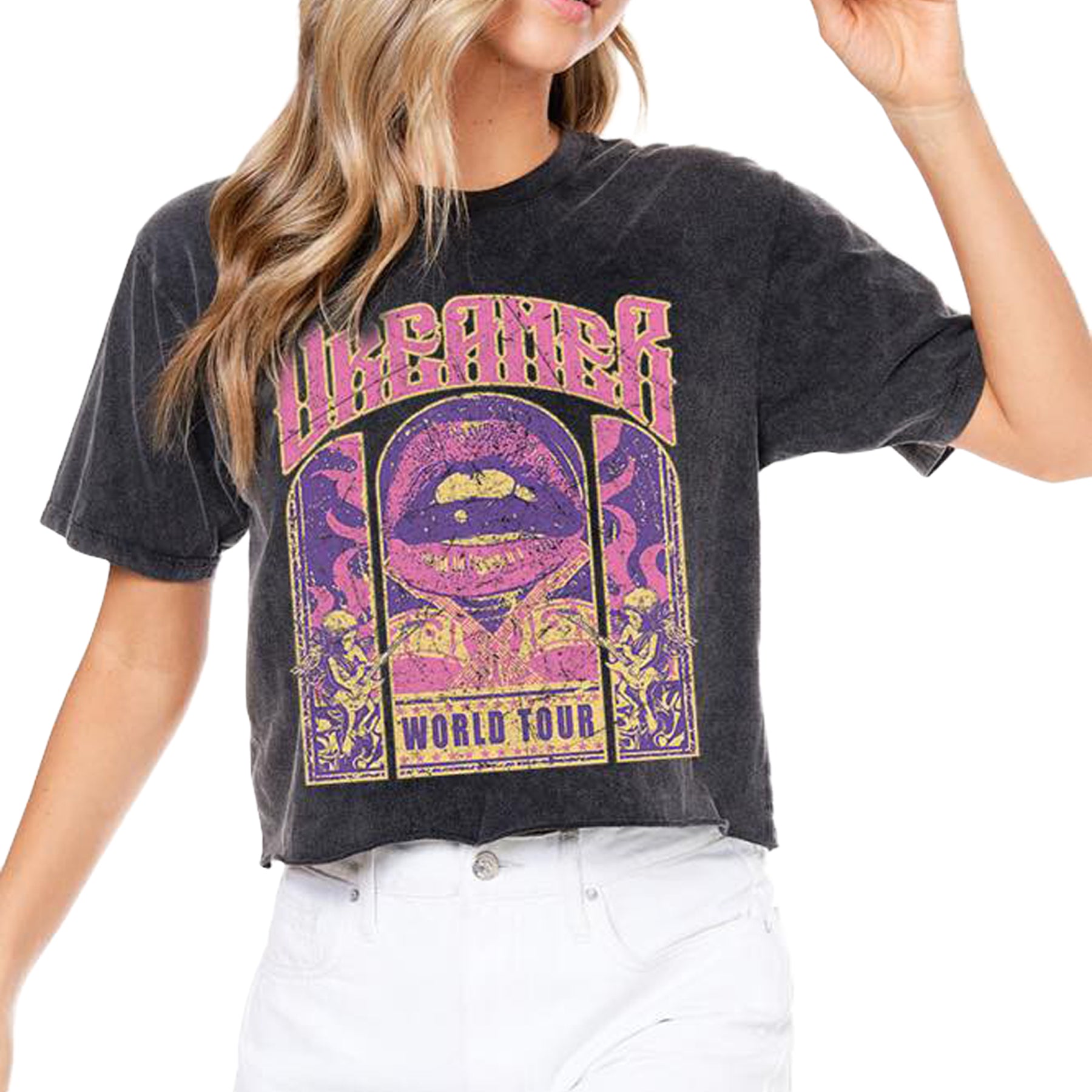 Dreamer Wolrd Tour Crop Tee | Denny's