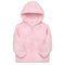 A light pink hooded quilted jacket with a front zipper, photographed against a plain white background.