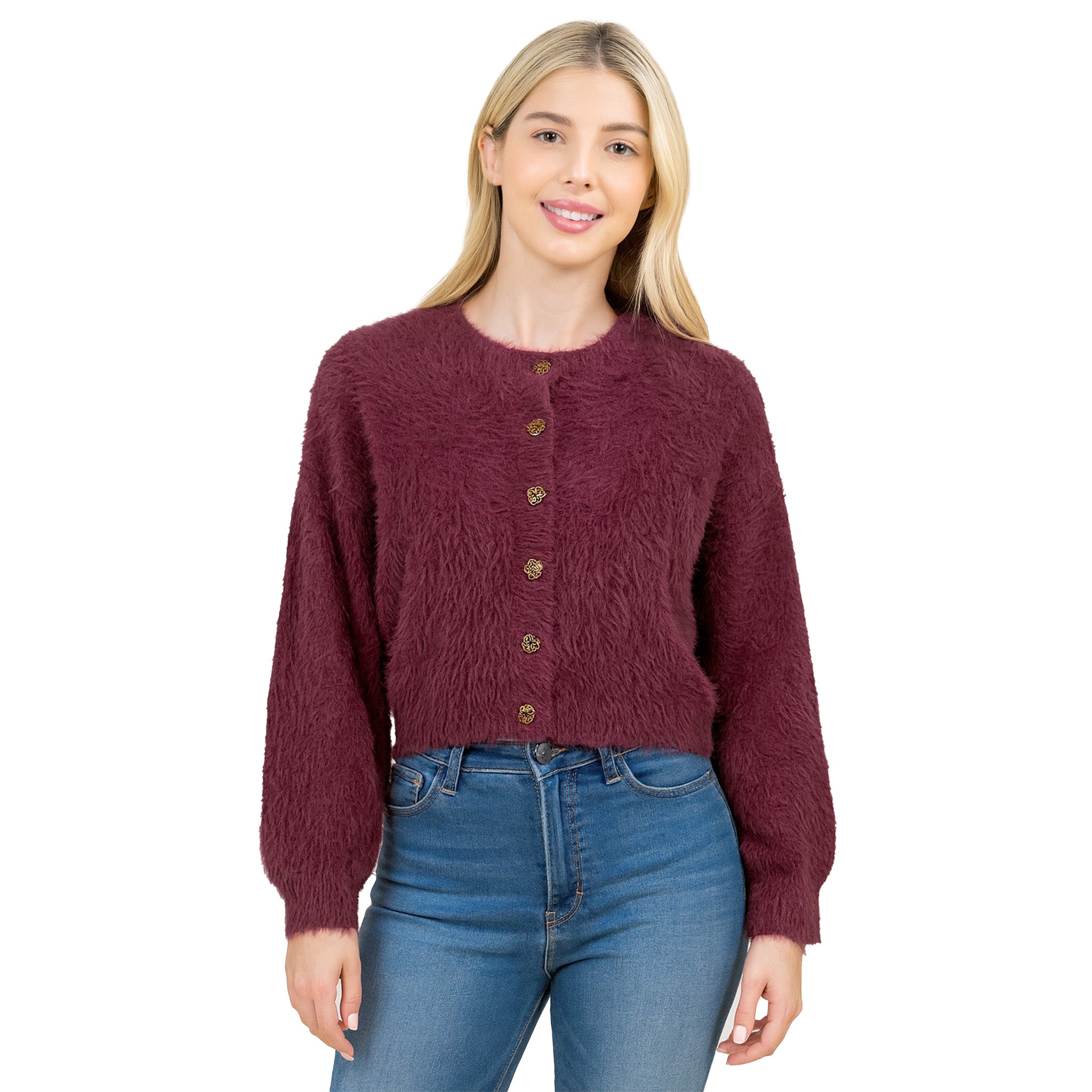 Gold Button Cardigan - Denny's