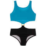 1pc Rib Ring Middle Bathing Suit - Denny's