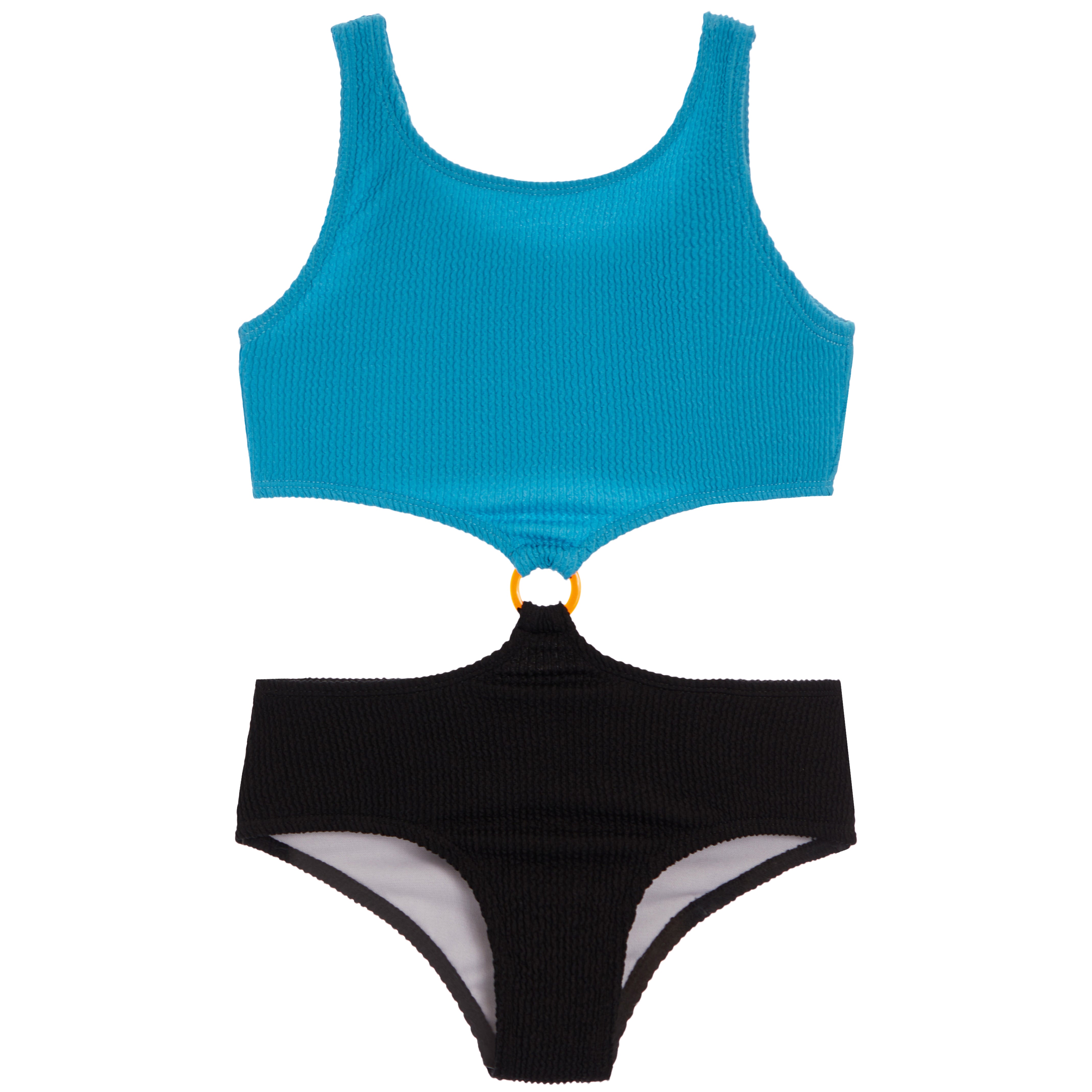 1pc Rib Ring Middle Bathing Suit - Denny's