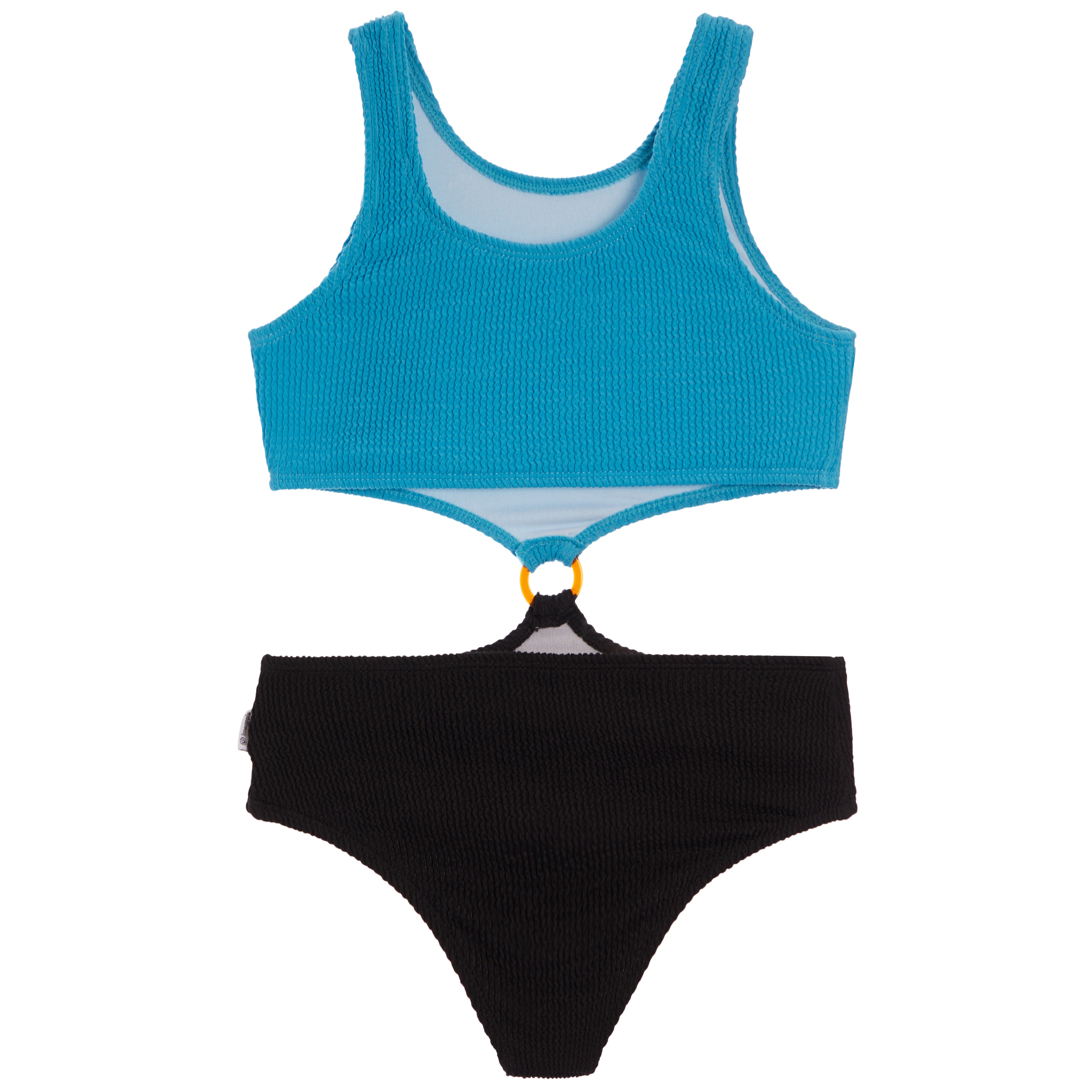 1pc Rib Ring Middle Bathing Suit - Denny's