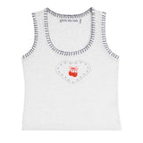 Whipstitch Tank With Cherry Heart