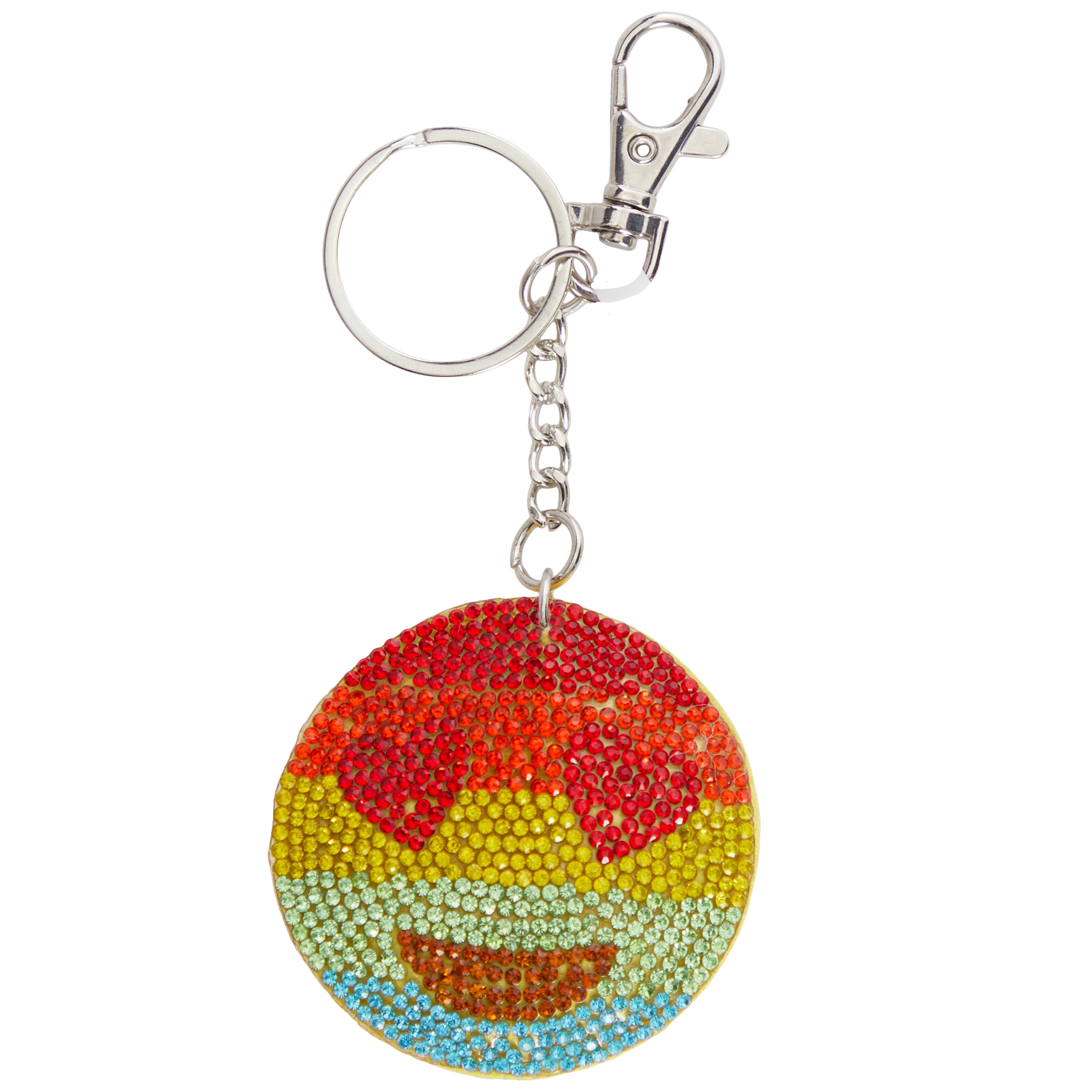 Heart Eye Rainbow Smiley Keychain - Denny's