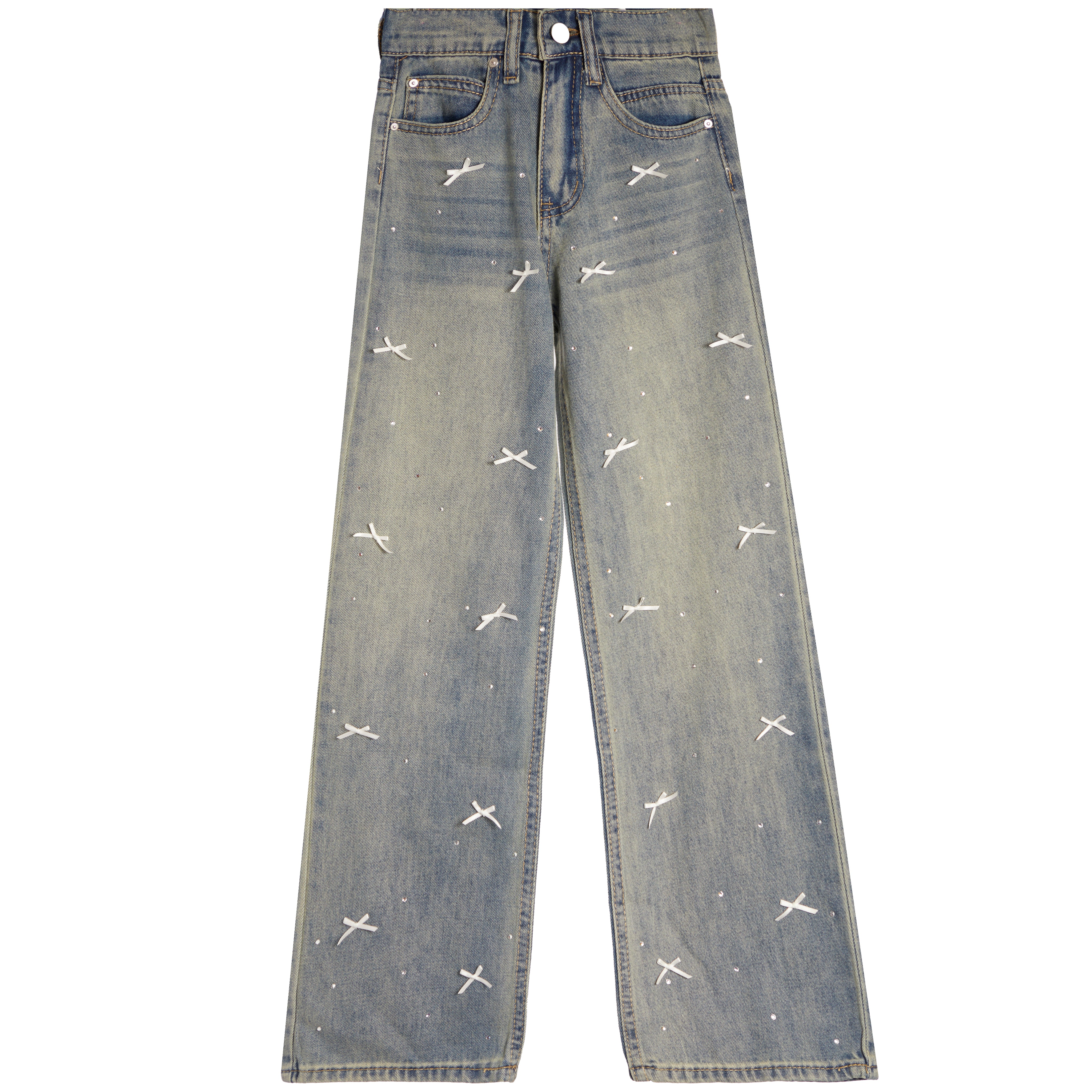 Allover Rhinestone Bow Jean - Denny's