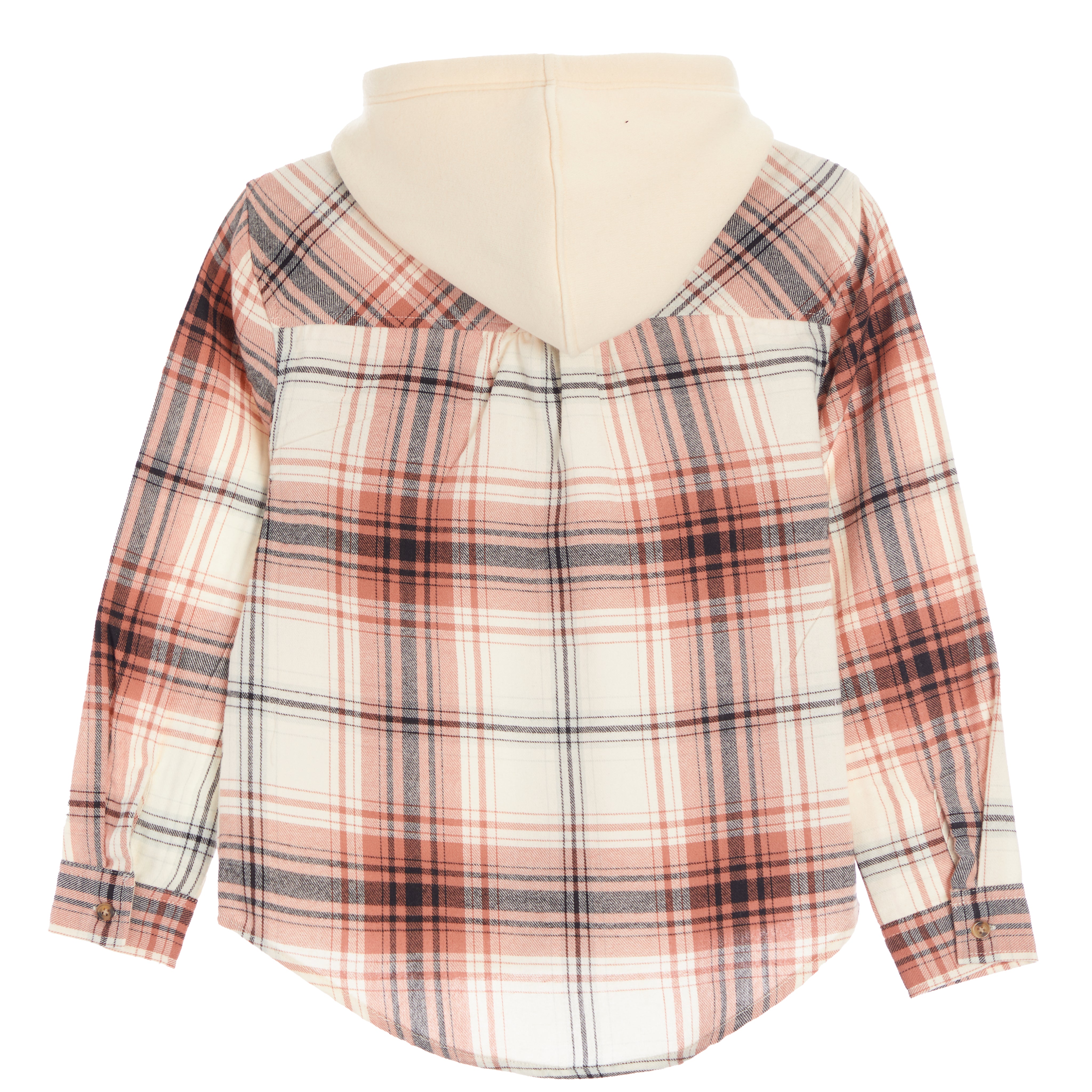 Plaid Button Up Hoodie - Denny's