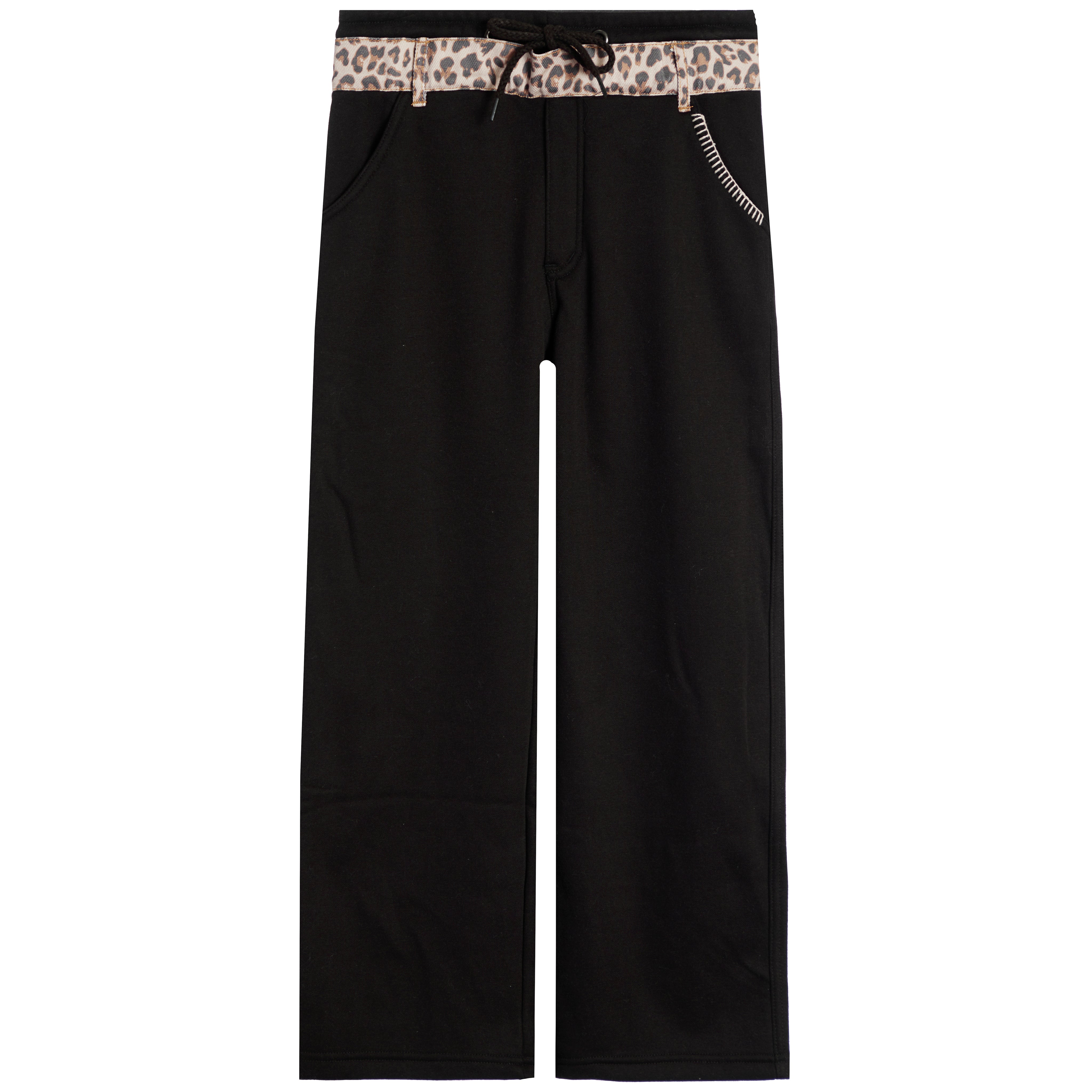 Sweatpant With Leopard Trim - Denny's