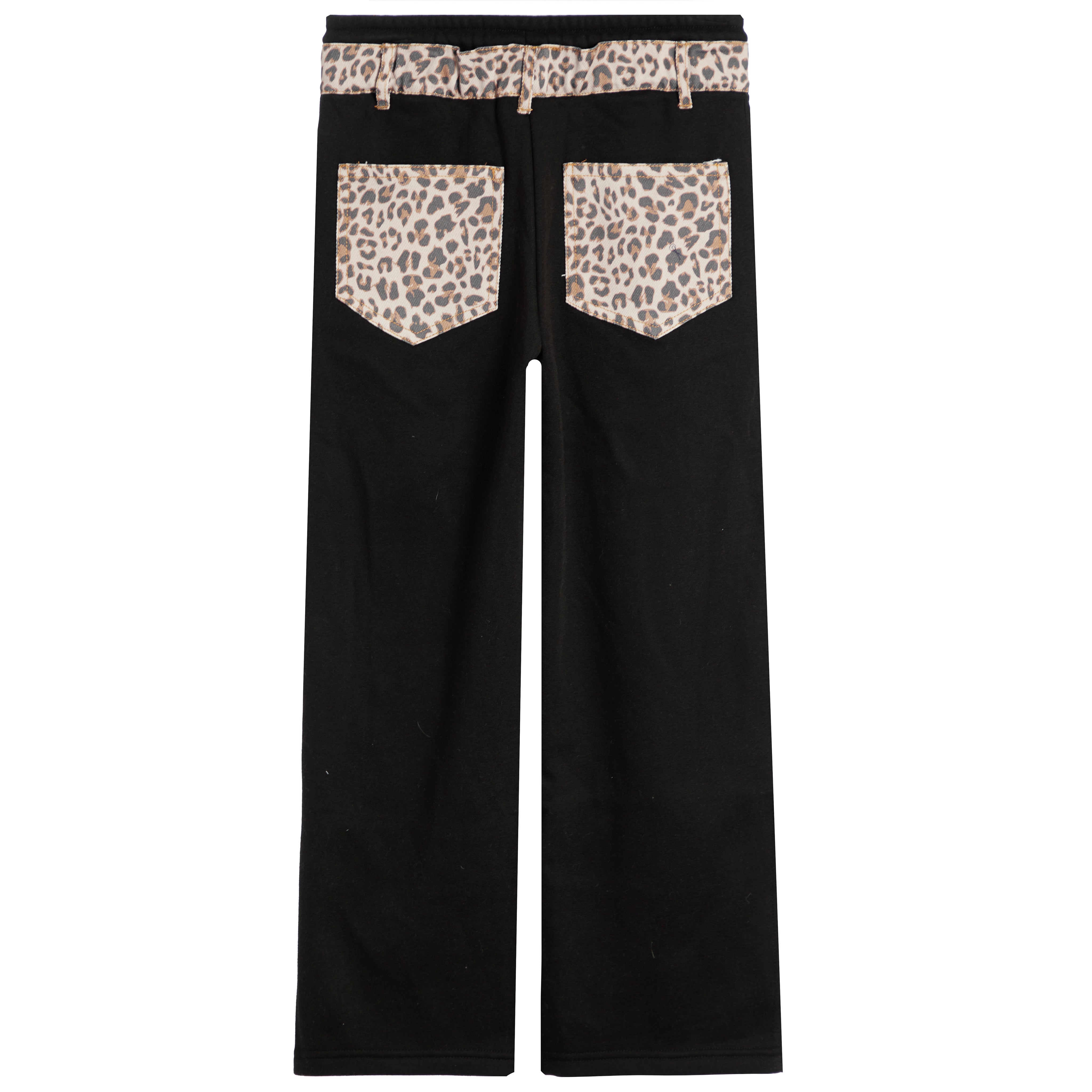 Sweatpant With Leopard Trim - Denny's
