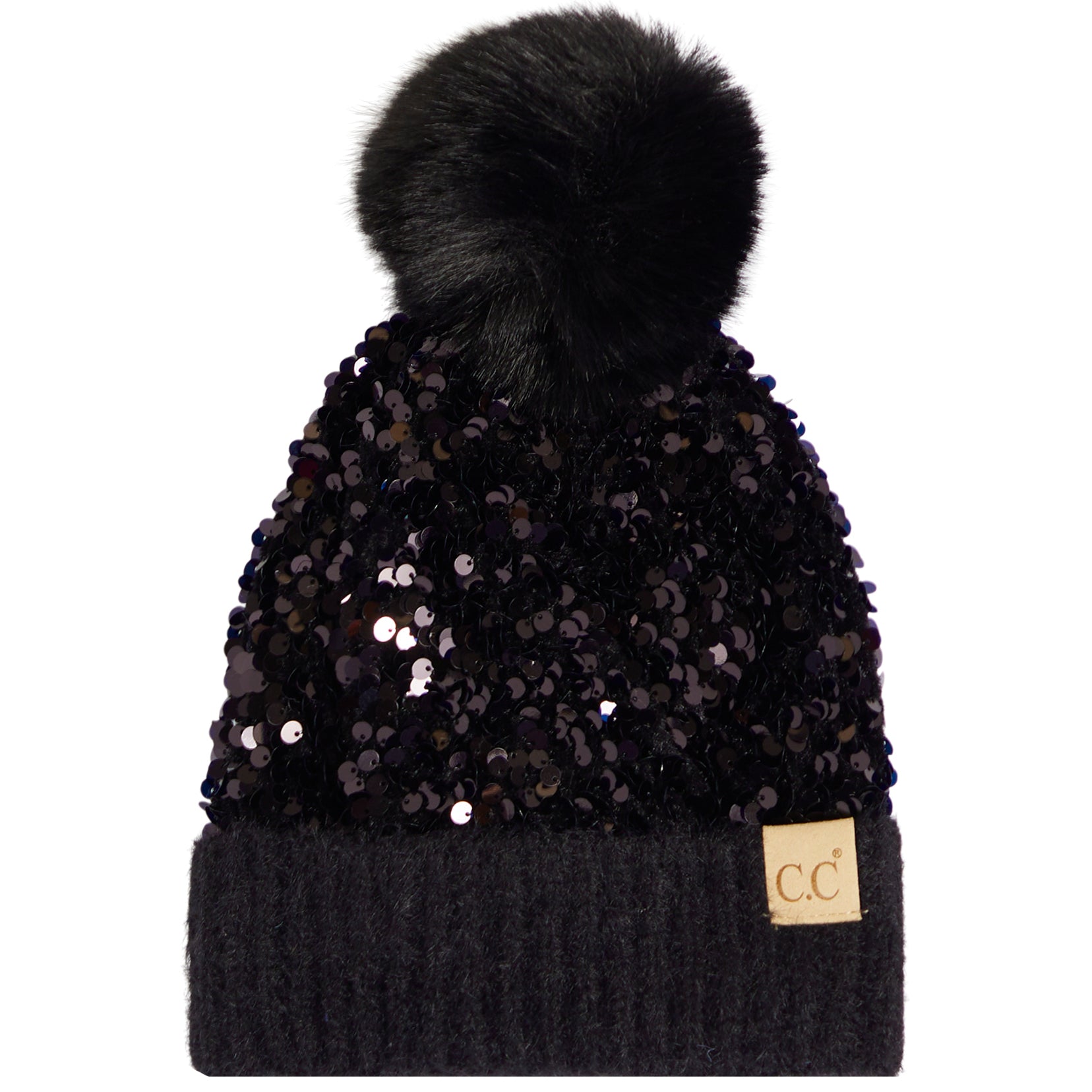 7/14 Sequin Pom Pom Hat - Denny's