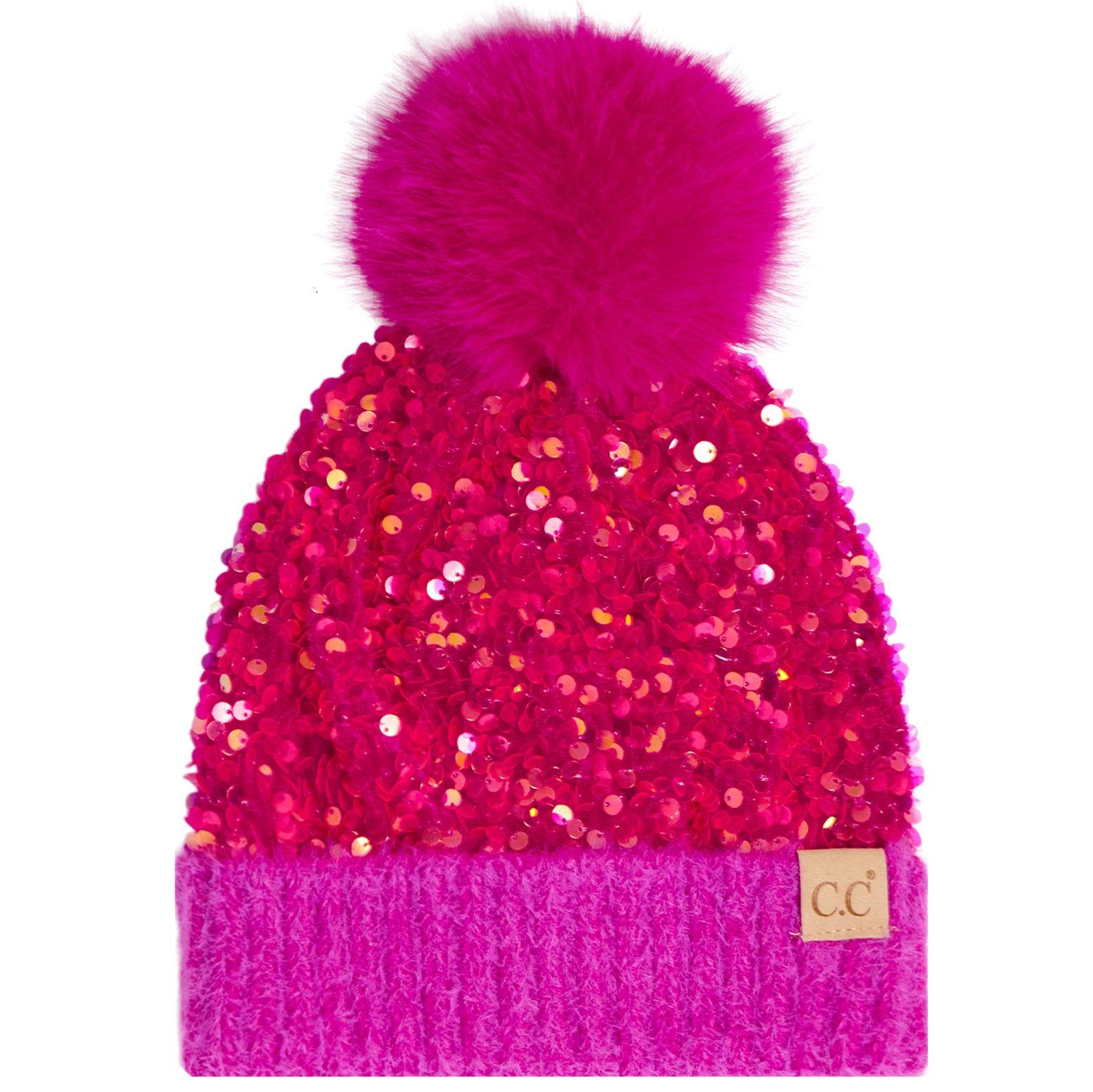 7/14 Sequin Pom Pom Hat - Denny's