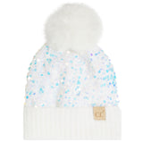 7/14 Sequin Pom Pom Hat - Denny's