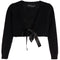Satin Tie Front Fuzzy Cardigan With - Denny's