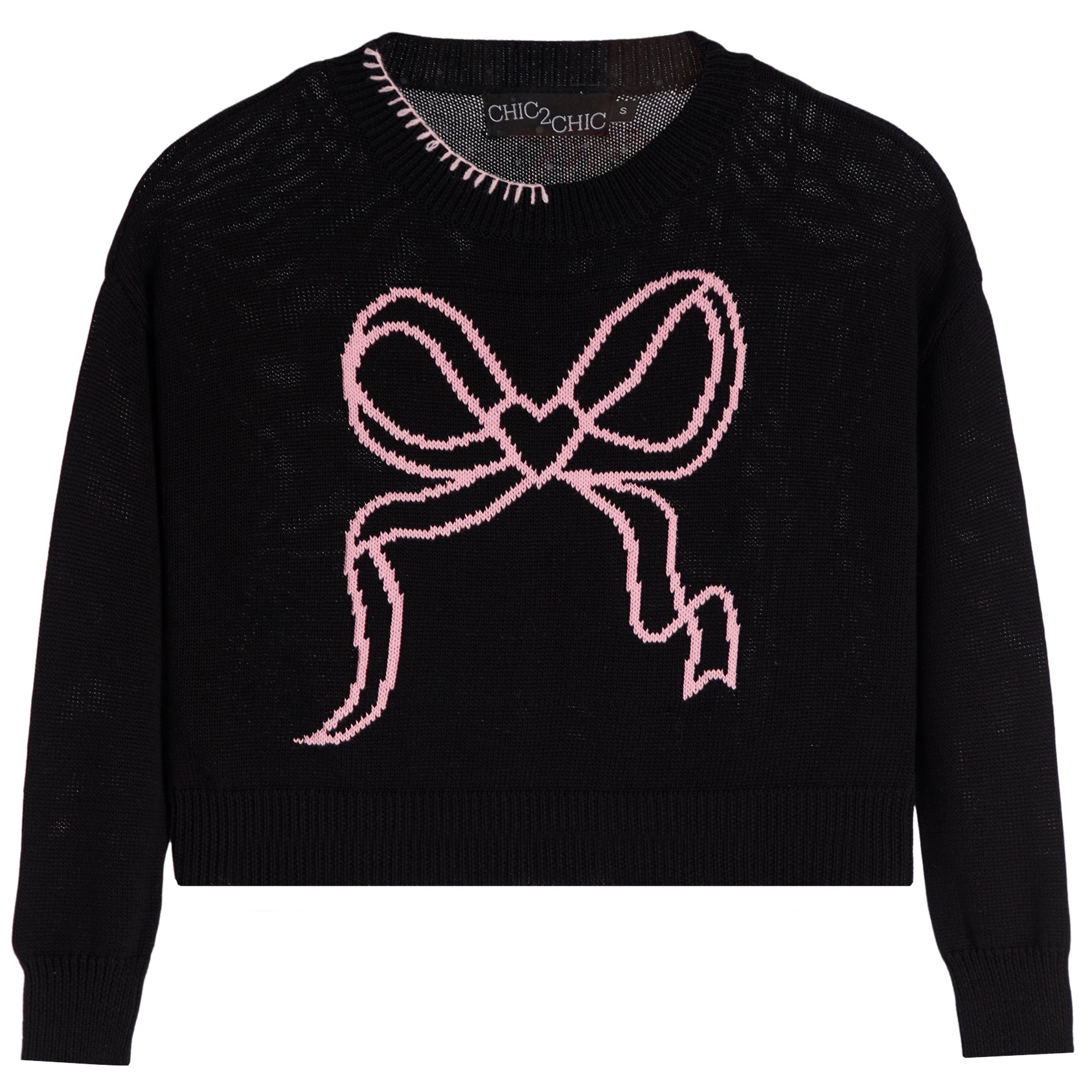 Pink Heart Bow Sweater - Denny's
