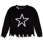 Open Star Distressed Sweater - Denny's