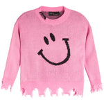 Smiley Distresed Sweater - Denny's
