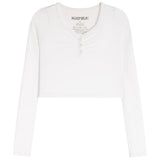 Keely Long Sleeve Henley Top - Denny's