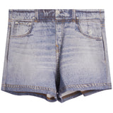 Faux Denim Short