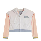 Colorblock Zip Jacket With Winged Heart