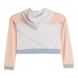 Colorblock Zip Jacket With Winged Heart