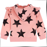 Star Ruffle Zip Hoodie - Denny's