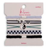 Ying Yang Balance Hair Tie Bracelets