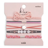Wish Pink Bow Hair Tie Bracelets