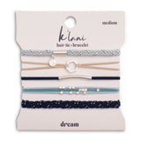 Dream Shades of Blue Hair Tie Bracelets