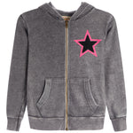 3D Plush Bolt & Star Zip Hoodie - Denny's