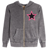 3D Plush Bolt & Star Zip Hoodie - Denny's
