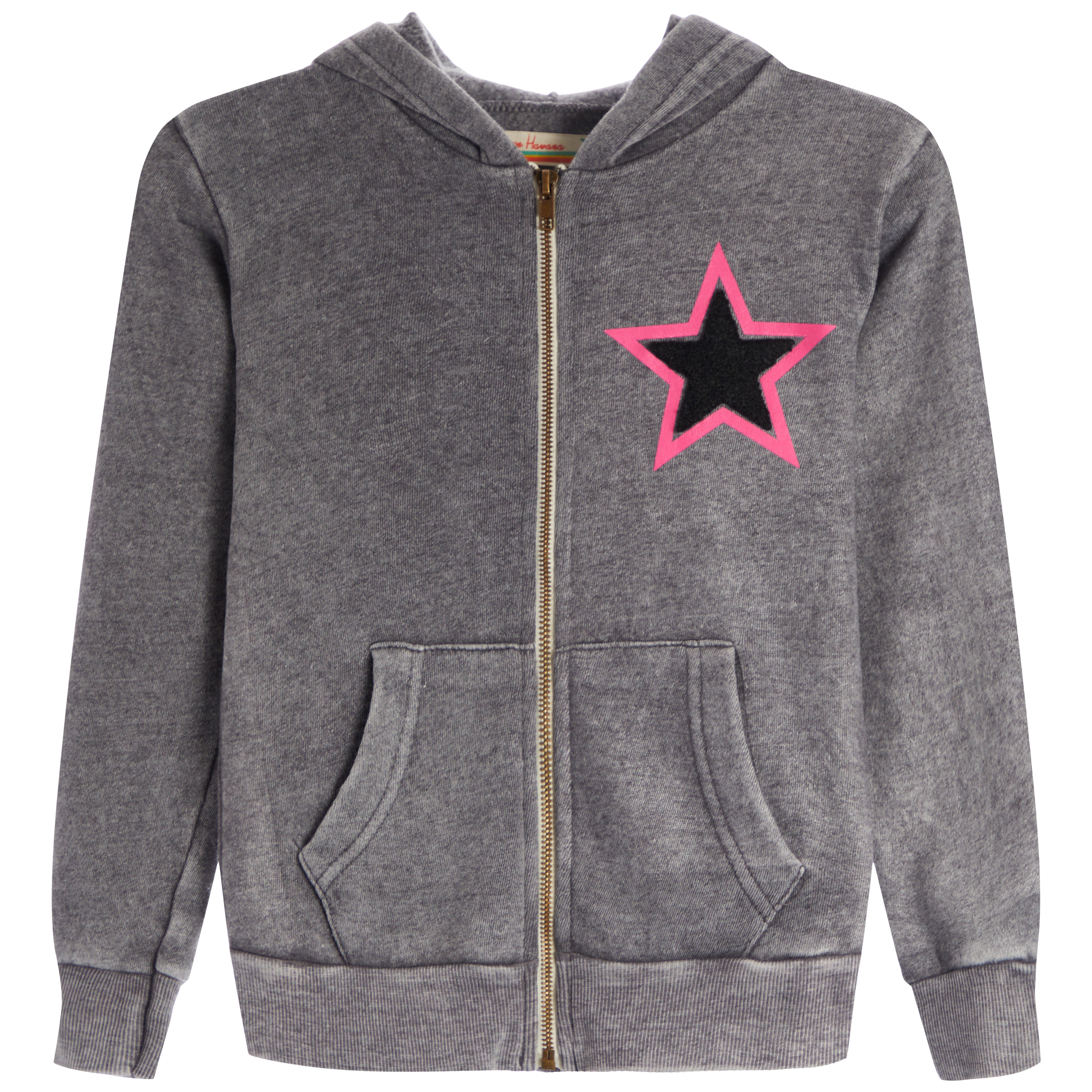 3D Plush Bolt & Star Zip Hoodie - Denny's
