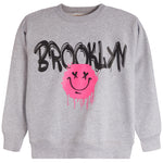 Drippy Brooklyn Smiley Oversized Sweatshirt - Denny's