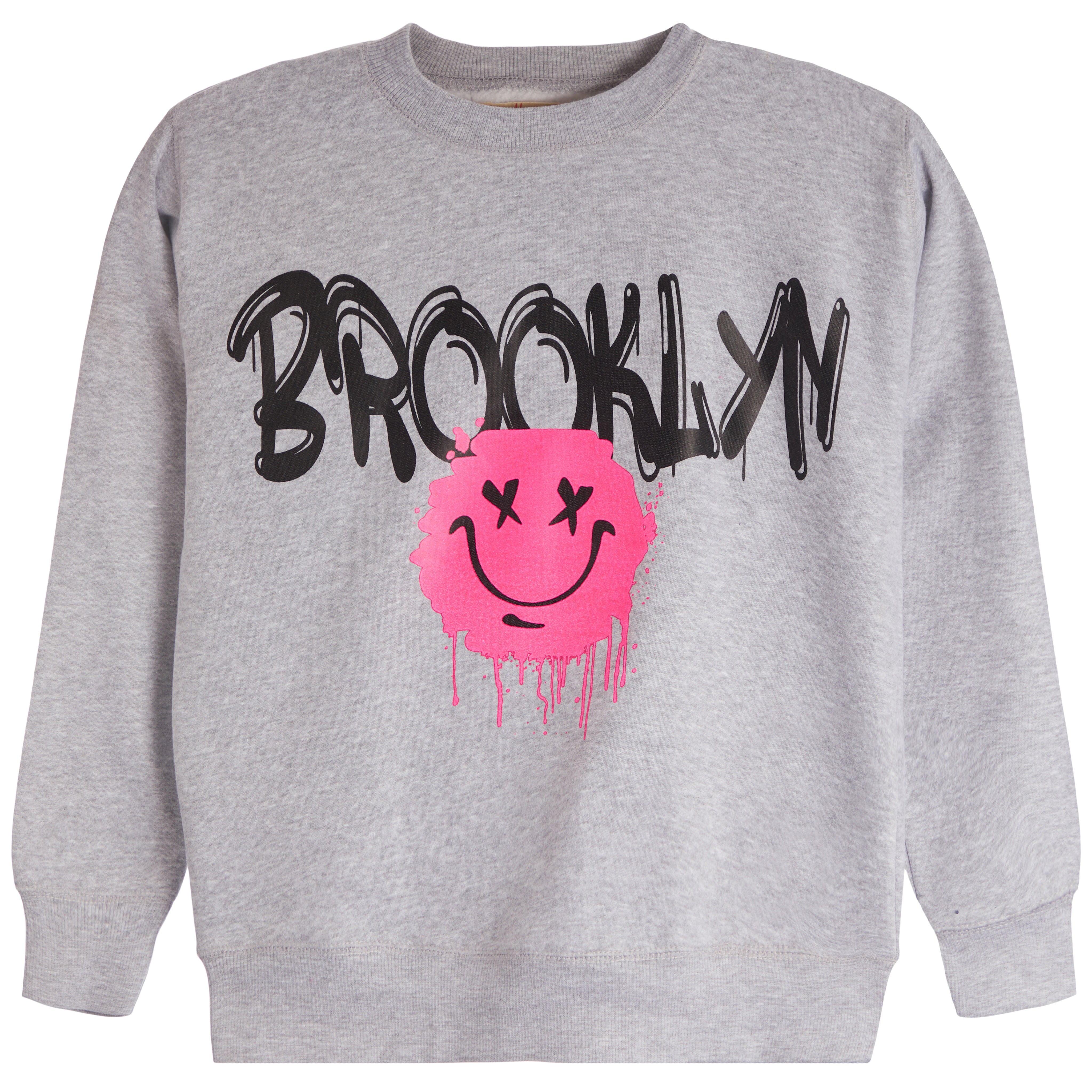 Drippy Brooklyn Smiley Oversized Sweatshirt - Denny's